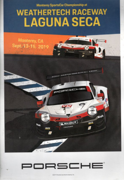 2019 IMSA PORSCHE MOTORSPORT Laguna Seca, Monterey CA POSTER GTLM 911 GT3 18